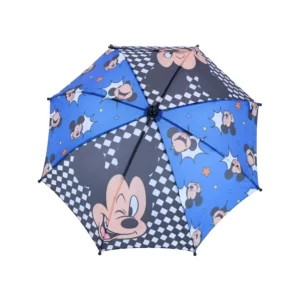 Disney Kid's Mickey Mouse Stick Umbrella with Clamshell Handle